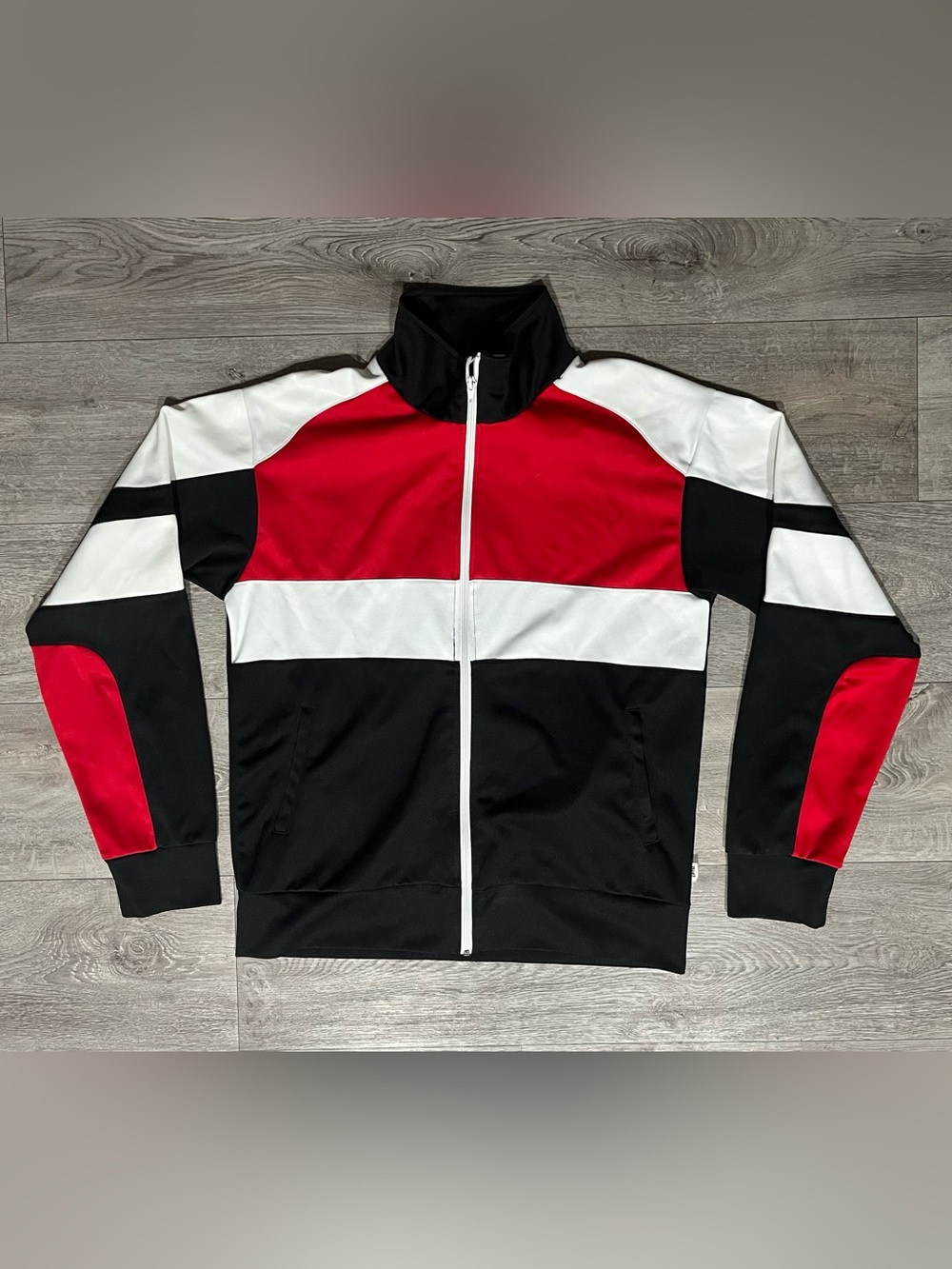 EPTM Black Red White Colorblock Track Jacket M
